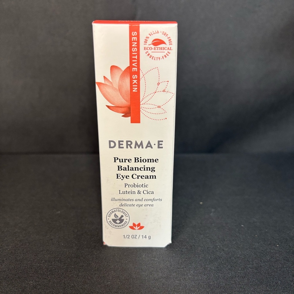 Derma E Pure Biome Balancing Eye Cream - White and Red
